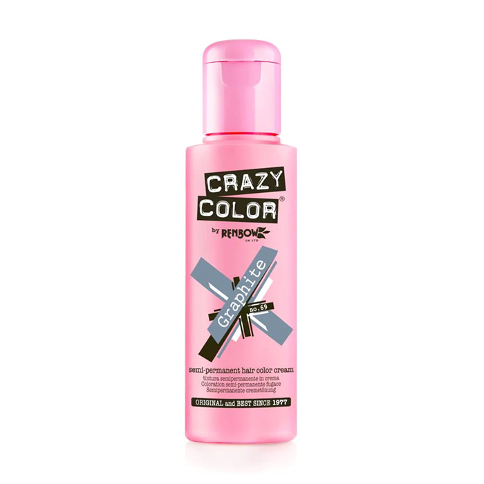 Тінт-фарба для волосся Crazy Color Semi Permanent Hair Color Cream 69 Graphite, 100 мл